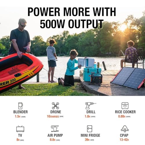 Jackery Portable Power Station Explorer 550, 550 Wh Lithium-ion Battery, 500W Output, Solar Generator for Outdoors Camping Travel (Renewed)