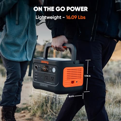 Jackery Explorer 600 Plus Portable Power Station 632Wh LiFePO4 Battery, 800W AC/100W USB-C Output, 1 Hr Fast Charge, Solar Generator for Outdoor Camping, Road Trips, Home Backup (Solar Panel Optional)