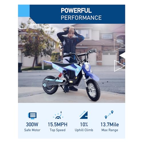 Hiboy DK1 Electric Dirt Bike - 15.5MPH Speed, 13.7 Mile Range