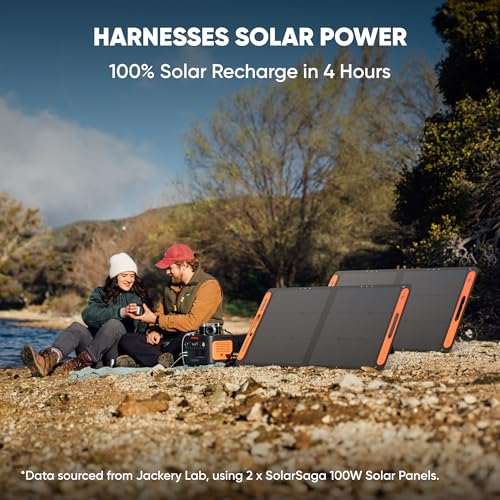 Jackery Explorer 600 Plus Portable Power Station 632Wh LiFePO4 Battery, 800W AC/100W USB-C Output, 1 Hr Fast Charge, Solar Generator for Outdoor Camping, Road Trips, Home Backup (Solar Panel Optional)