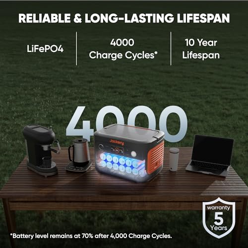 Jackery Explorer 600 Plus Portable Power Station 632Wh LiFePO4 Battery, 800W AC/100W USB-C Output, 1 Hr Fast Charge, Solar Generator for Outdoor Camping, Road Trips, Home Backup (Solar Panel Optional)