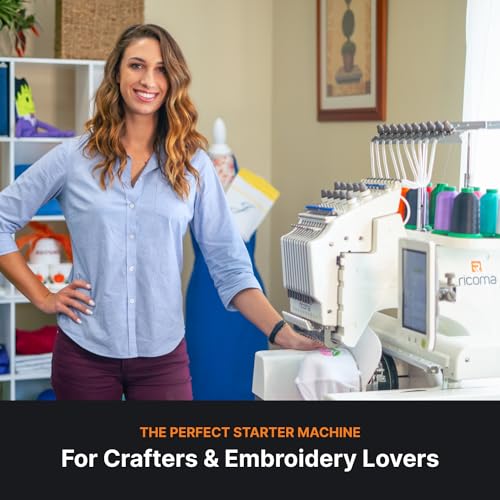 Ricoma Multi-Needle Embroidery Machine Bundle for Beginners