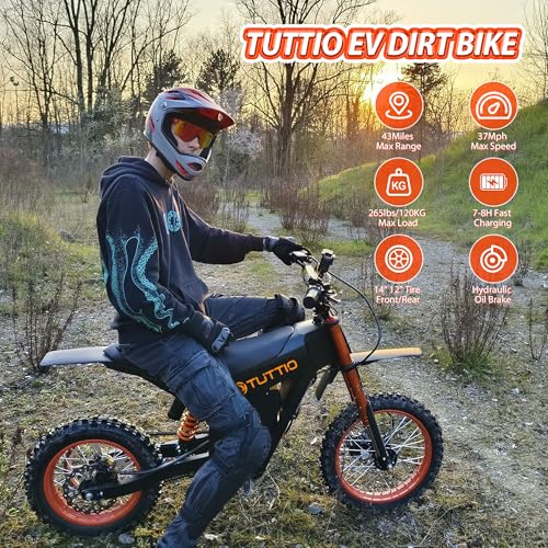 2000W Electric Motorcycle for Teens-Adults, 37MPH Off-Road