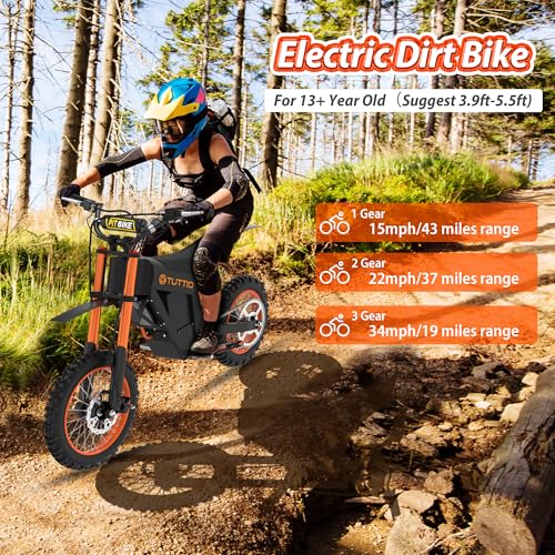 2000W Electric Motorcycle for Teens-Adults, 37MPH Off-Road