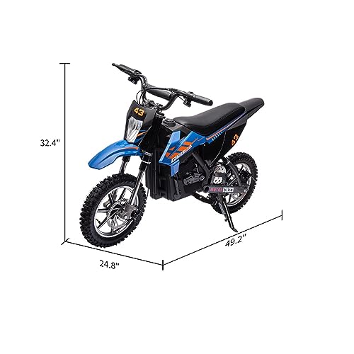 LED Headlight Kids Electric Dirt Motorcycle 15.5MPH Black