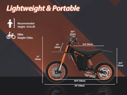 2000W Electric Motorcycle for Teens-Adults, 37MPH Off-Road