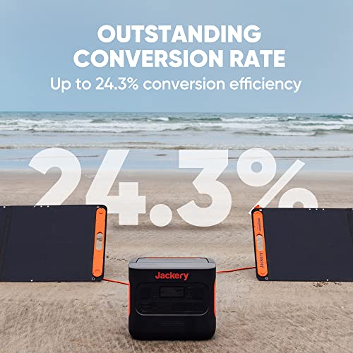 Jackery SolarSaga 200W Portable Solar Panel, Compatible with Explorer 2000 PRO as Solar Generator, Off-Grid Power for Outdoor Adventures, Emergency (Renewed)