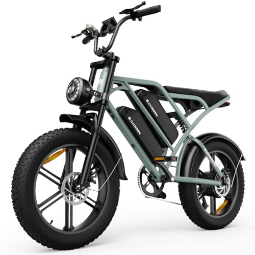 CYCROWN CycHunter Electric Bike for Adults, 48V 26Ah Dual Battery Moped Style Ebike