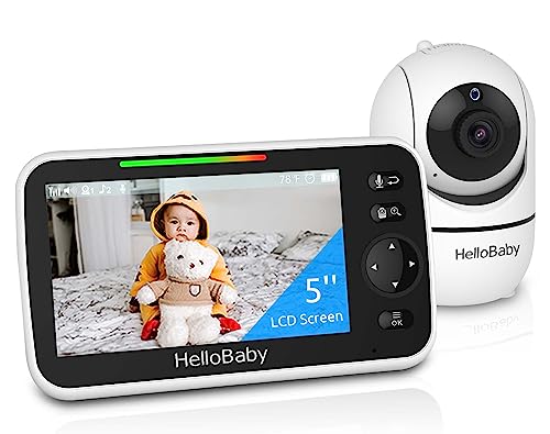 HelloBaby 5'' Screen Video Baby Monitor with Zoom