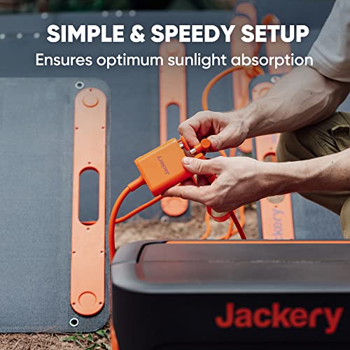 Jackery SolarSaga 200W Portable Solar Panel, Compatible with Explorer 2000 PRO as Solar Generator, Off-Grid Power for Outdoor Adventures, Emergency (Renewed)