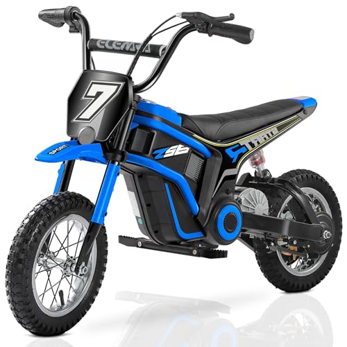 ELEMARA Kids Electric Dirt Bike with Bluetooth & Music