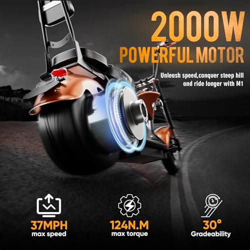 eAhora M1 Electric Motorcycle: 2000W Motor, 37MPH速