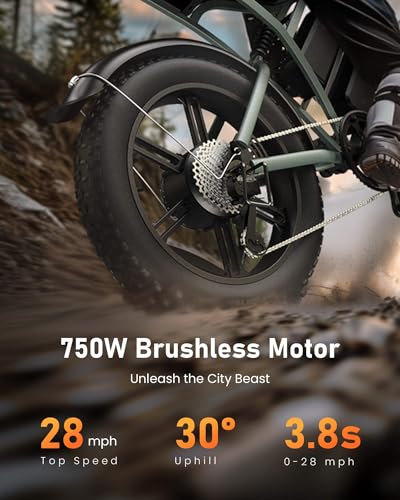 CYCROWN CycHunter Electric Bike for Adults, 48V 26Ah Dual Battery Moped Style Ebike