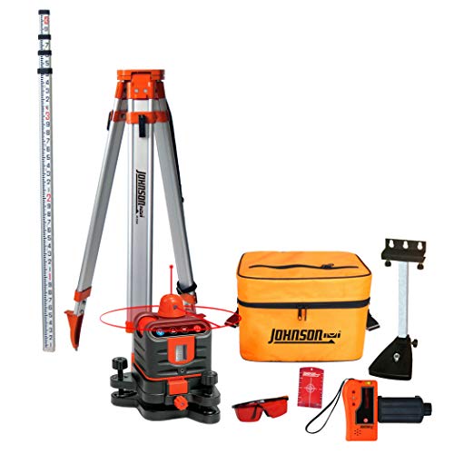 Johnson Manual-Leveling Rotary Laser System, Red - VIP Edition
