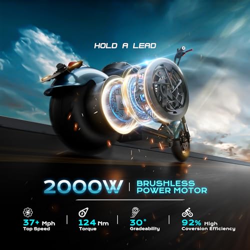 eAhora M1P Electric Motorcycle: 2000W, 37mph, 40+ Miles