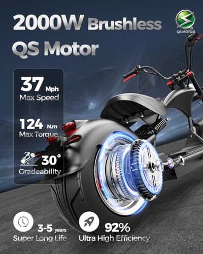 eAhora M1P Electric Motorcycle: 2000W, 37mph, 40+ Miles