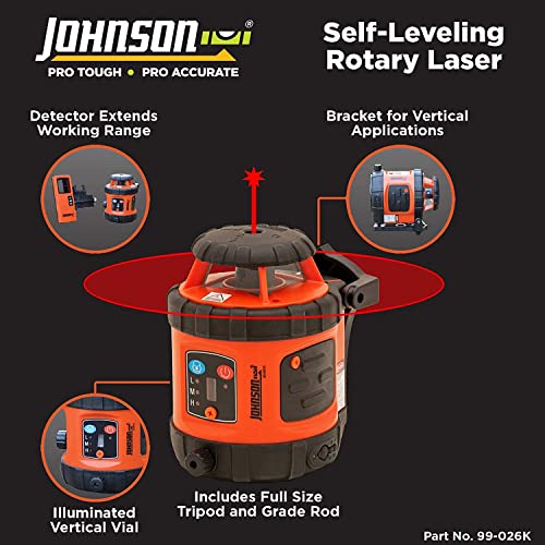 Johnson Rotary Laser System w/ Self-Leveling & Hard Case