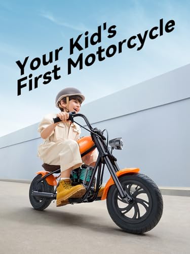 Hyper GoGo Electric Motorcycle for Kids Age 3+ - Retro Style with Light & Music Player