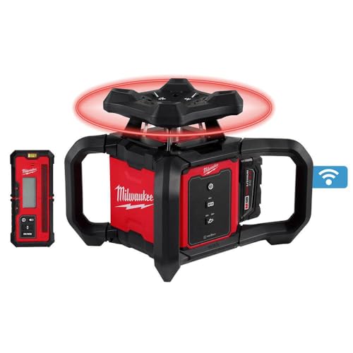 Milwaukee M18 Red Exterior Rotary Laser Level Kit VIP