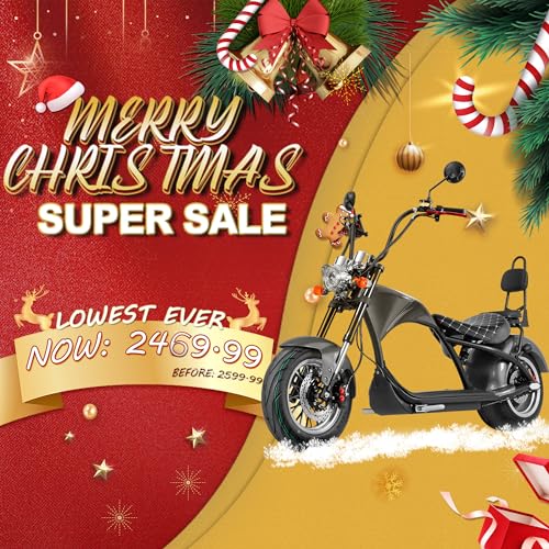 eAhora DOT Approved M1P Electric Motorcycle: 37MPH 2000W