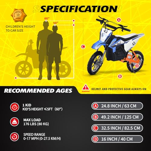 Blitzshark 36V 650W Kids Electric Dirt Bike VIP