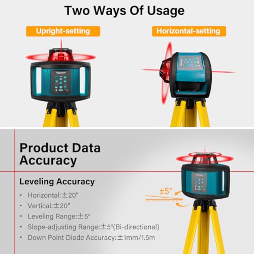 VIP Red Beam Laser Level Kit w/ Remote Control