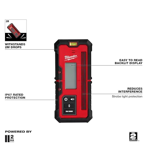 Milwaukee M18 Red Exterior Rotary Laser Level Kit VIP