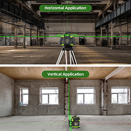 Huepar Green Rotary Laser Level Kit with Accessories