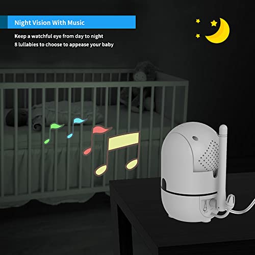 HelloBaby 5'' Screen Video Baby Monitor with Zoom