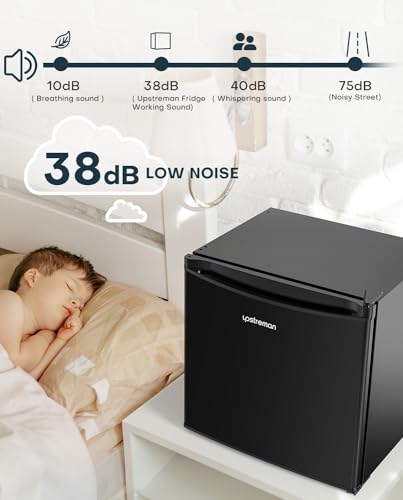 1.7 Cu.ft Mini Fridge with Freezer, Black-FR17