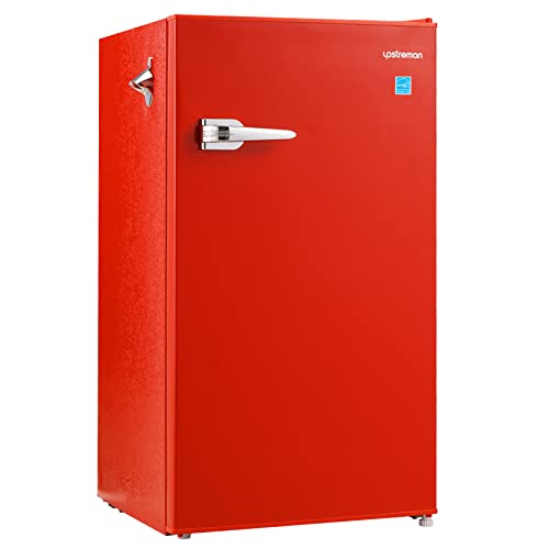 3.6Cu.ft Retro Mini Fridge, Manual Defrost, Adjustable Thermostat