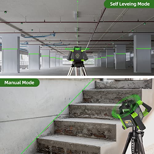 Huepar Green Rotary Laser Level Kit with Accessories