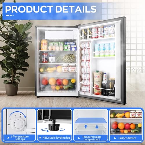 VIP Compact Mini Fridge with Adjustable Thermostat