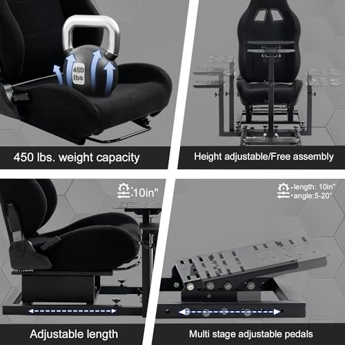 Racing Simulator Cockpit Kit for Logitech and Thrustmaster