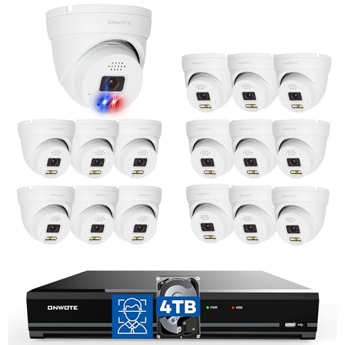16 Channel PoE Security Camera System with AI Face Recognition