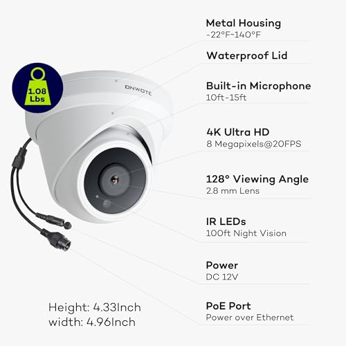 16 Channel 4K PoE Security Camera System Set