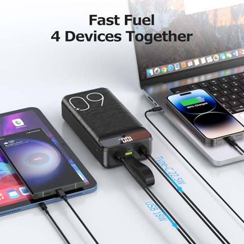 60000mAh Fast Charging Power Bank with 4 Outputs