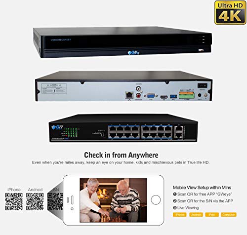 16 Channel 4K NVR AI Security Camera System