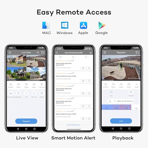 ONWOTE 16-Camera PoE Security System with AI Detection