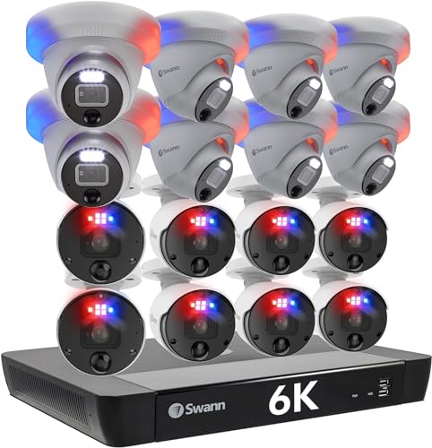 Swann 12MP Security Camera System with 16 IP Cameras