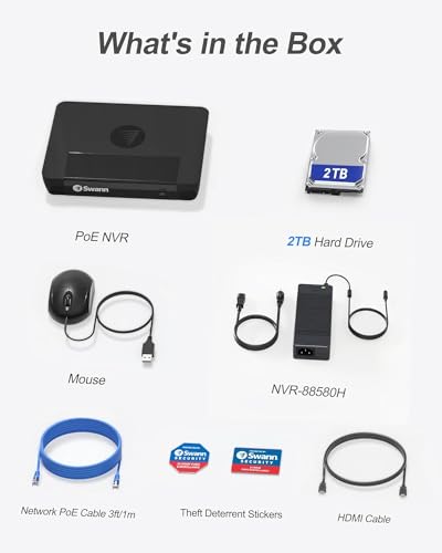 Swann 4K 16CH Security Camera System: NVR-8580 PoE