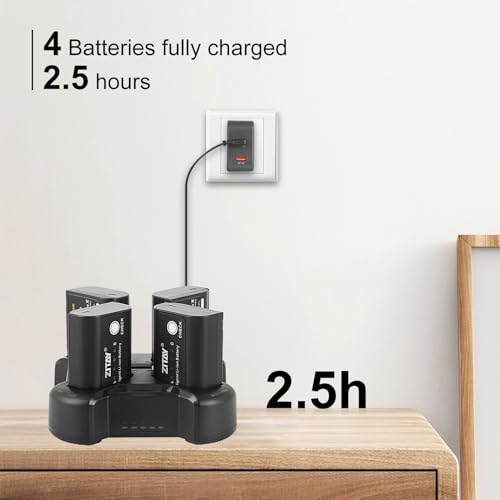 ZITAY 4-Channel Charger for Panasonic DMW-BLK22 GH4 Lumix