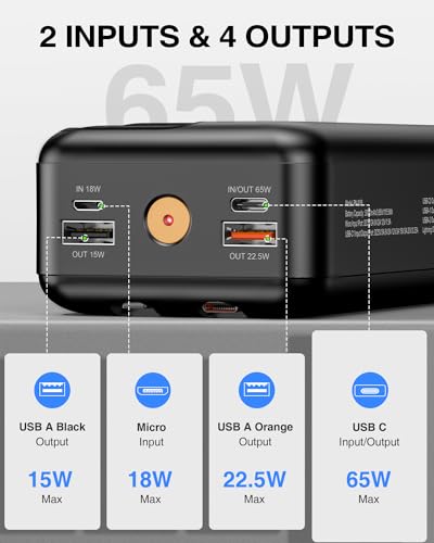 BLAVOR 30000mAh Power Bank with 65W Laptop Charger