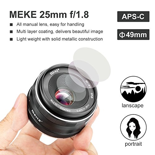 Meike 25mm F1.8 Wide Angle Lens for M43 Cameras
