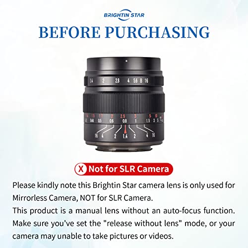 Brightin Star 50mm F1.4 Lens for Micro 4/3 Cameras