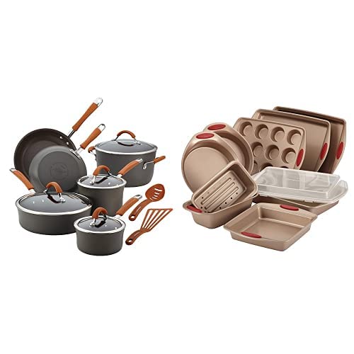 Rachael Ray Cookware & Bakeware Set: 12-Piece Hard-Anodized