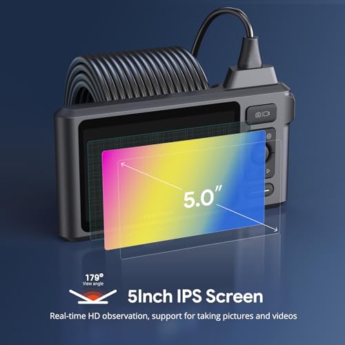 DEPSTECH Dual Lens Endoscope Camera with 5" Screen