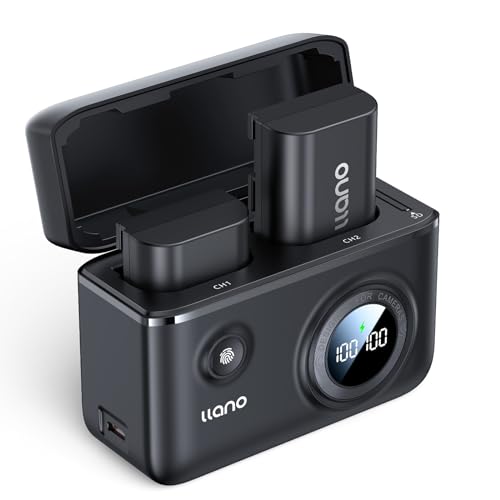 llano LP-E6NH Dual Battery Charger Set for Canon