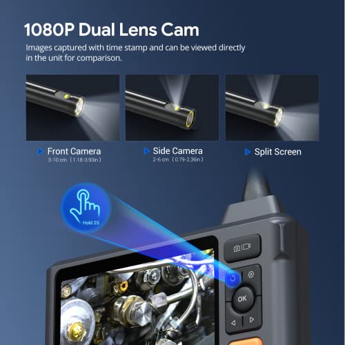 DEPSTECH Dual Lens Endoscope Camera with 5" Screen