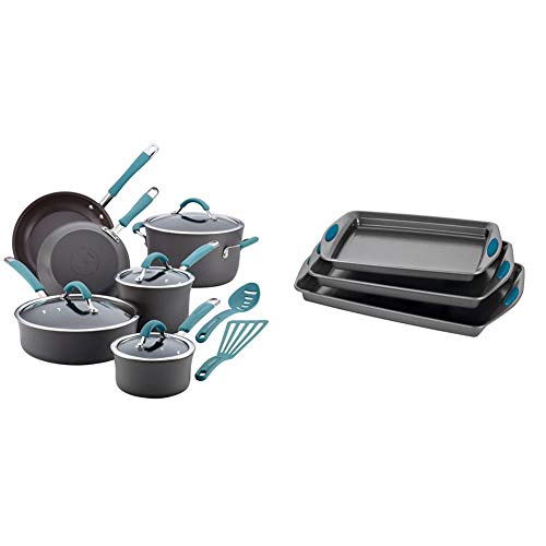 Rachael Ray Cookware Set with Bakeware Cookie Set